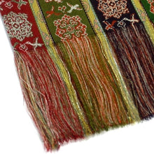 画像をギャラリービューアに読み込む, テーブルランナー 唐花雙鳥長斑錦【WEB限定】