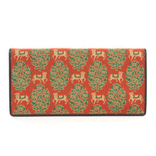 画像をギャラリービューアに読み込む, チャック付札入(皮裏財布) 更紗聖牛文