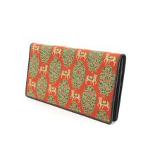 画像をギャラリービューアに読み込む, チャック付札入(皮裏財布) 更紗聖牛文