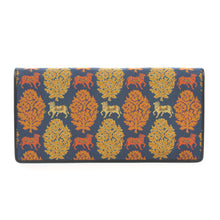 画像をギャラリービューアに読み込む, チャック付札入(皮裏財布) 更紗聖牛文