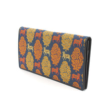 画像をギャラリービューアに読み込む, チャック付札入(皮裏財布) 更紗聖牛文