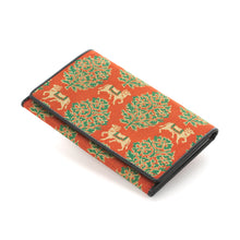 画像をギャラリービューアに読み込む, 皮裏名刺入 更紗聖牛文