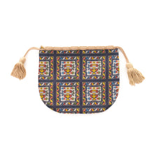 画像をギャラリービューアに読み込む, ミニ巾着 コプト花盃文