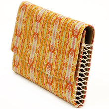 Load image into Gallery viewer, Kaishi Paper Container (Tea-things) (En-ka-mon Brocade with Dsign of Monkey and Flower)