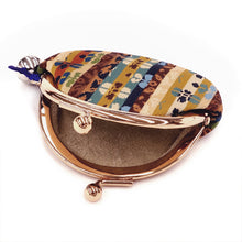 画像をギャラリービューアに読み込む, 鈴付コイン入 花鳥段文錦