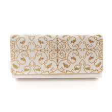 画像をギャラリービューアに読み込む, ビーズバッグ 葡萄唐草文錦(白)