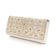 画像をギャラリービューアに読み込む, ビーズバッグ 葡萄唐草文錦(白)