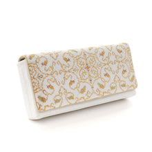 画像をギャラリービューアに読み込む, ビーズバッグ 葡萄唐草文錦(白)