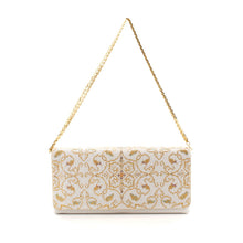 画像をギャラリービューアに読み込む, ビーズバッグ 葡萄唐草文錦(白)