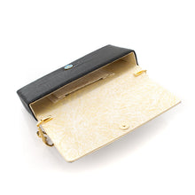 画像をギャラリービューアに読み込む, ビーズバッグ 葡萄唐草文錦(黒)