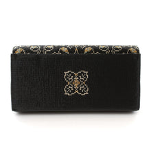 画像をギャラリービューアに読み込む, ビーズバッグ 葡萄唐草文錦(黒)