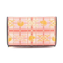 画像をギャラリービューアに読み込む, 皮裏名刺入 福猫格子文