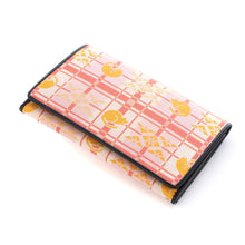 画像をギャラリービューアに読み込む, 皮裏名刺入 福猫格子文