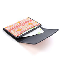 画像をギャラリービューアに読み込む, 皮裏名刺入 福猫格子文