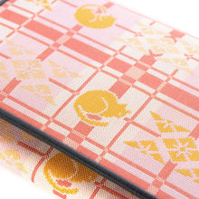 画像をギャラリービューアに読み込む, 皮裏名刺入 福猫格子文