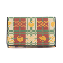 画像をギャラリービューアに読み込む, 皮裏名刺入 福猫格子文