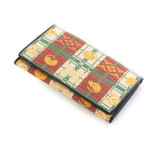 画像をギャラリービューアに読み込む, 皮裏名刺入 福猫格子文