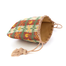 画像をギャラリービューアに読み込む, ミニ巾着 福猫格子文