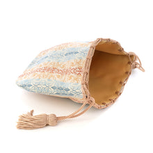 画像をギャラリービューアに読み込む, ミニ巾着 葡萄唐草文錦