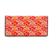 画像をギャラリービューアに読み込む, チャック付札入(皮裏財布) 波兎雪輪文