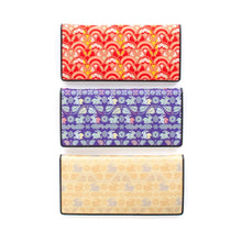 画像をギャラリービューアに読み込む, チャック付札入(皮裏財布) 波兎雪輪文