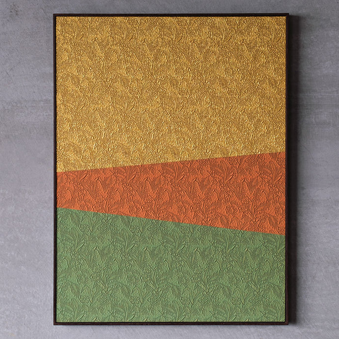 Art panel (Saikimon / gold, orange and green)