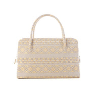Tea ceremony bag (large), scaly-palm design with tiered cherry blossom pattern
