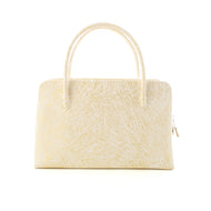 フォーマルバッグ　菊もみ（白金）