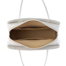 画像をギャラリービューアに読み込む, フォーマル草履バッグセット　葡萄唐草文錦（白小銀）
