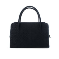Formal bag, brocade with ryohana design (black)