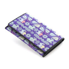 Load image into Gallery viewer, Leather-lined business card case, Swedish flower rabbit
