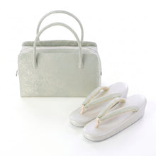 Load image into Gallery viewer, Zori and Bag Set—Itoya Rinpō-te (Gray)
