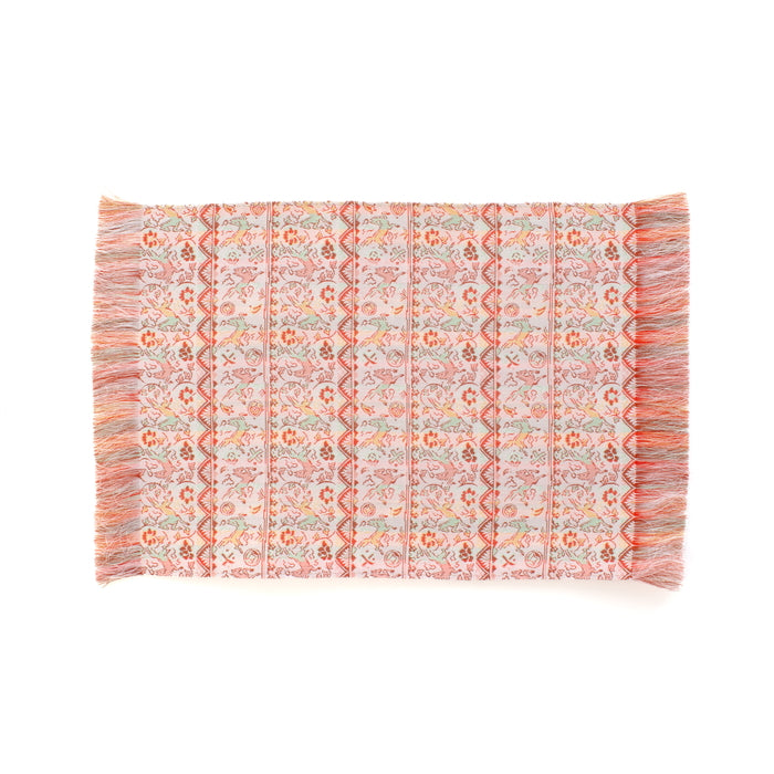 花瓶敷　陶彩遊馬文