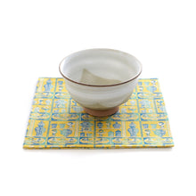 Load image into Gallery viewer, Ko-bukusa Cloth (Tea-things) (KUSURI-DANA-NO HEBI) (The Snake on the Medicine Cabinet)(yellow)
