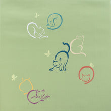 Load image into Gallery viewer, [Cat Day] Nagoya obi &quot;Cat day (green)&quot;
