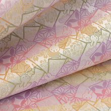 Load image into Gallery viewer, Sitate-nagoya-obi &quot; miffy HANA-KARUTA(lavender)&quot;
