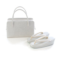 Formal zori bag set, chrysanthemum fir (platinum)