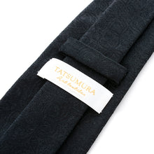 Load image into Gallery viewer, Formal tie (Budo Karakusa-mon Nishiki, black)
