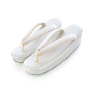 草履　菊もみ（白銀）