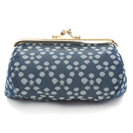 がま口コスメポーチ　利休緞子