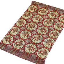 Load image into Gallery viewer, Vase mat with lion hunting design, brocade
