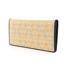 Load image into Gallery viewer, Zippered billfold (leather-lined wallet) Swedish Flower Rabbit
